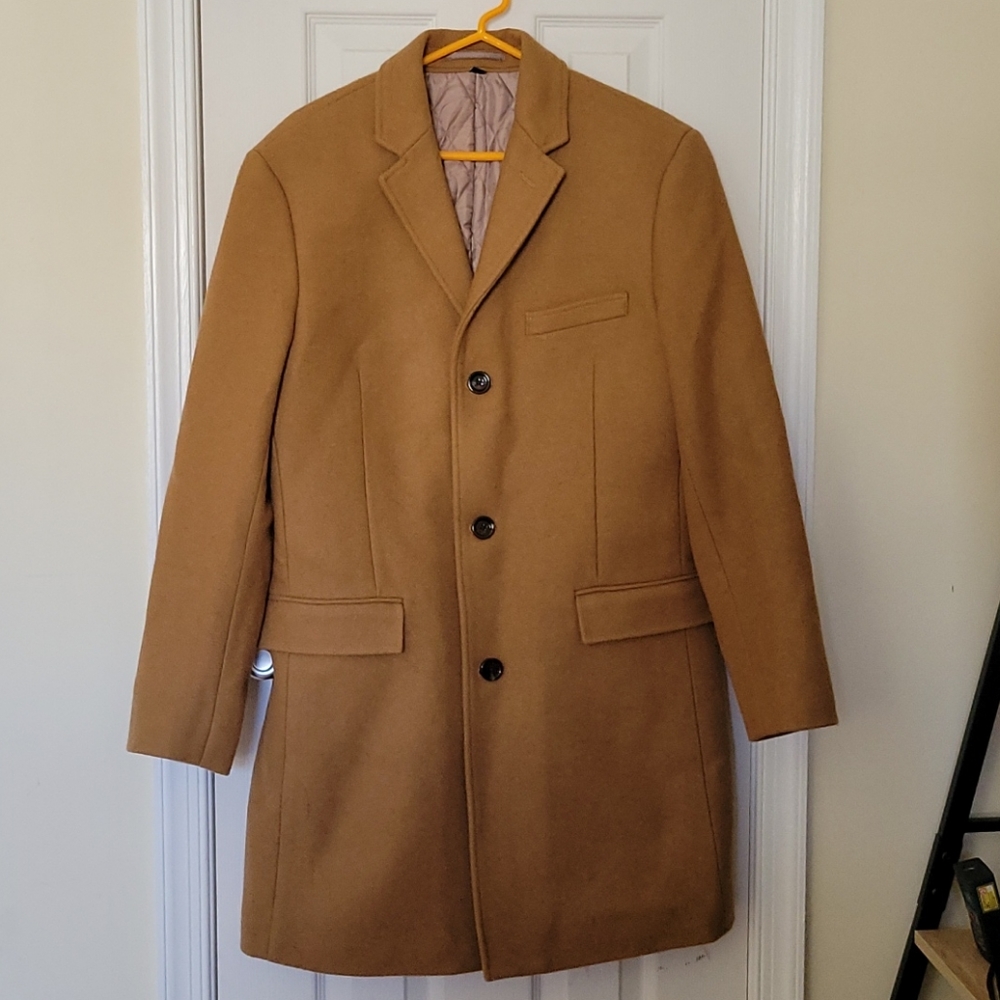 J. Crew NWT Camel Pea Coat, Insulated Overcoat